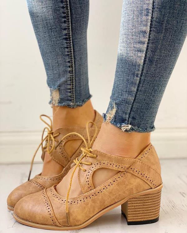 FLORA™ WOMEN'S CHUNKY HEELS SHOES FOR SPRING