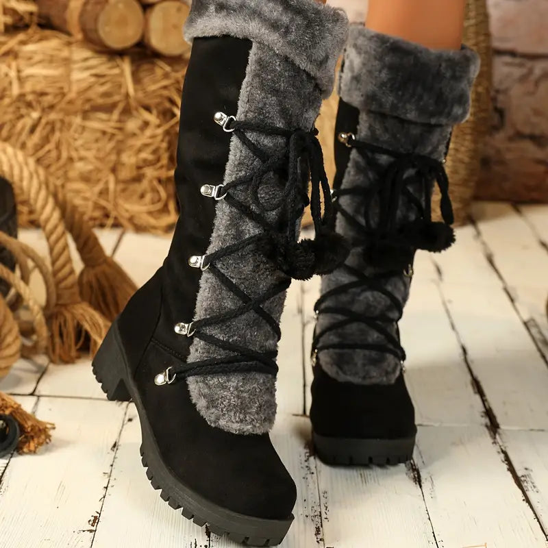 SNOWRIDGE™ WOMEN'S POM-POM MID CALF WINTER BOOTS