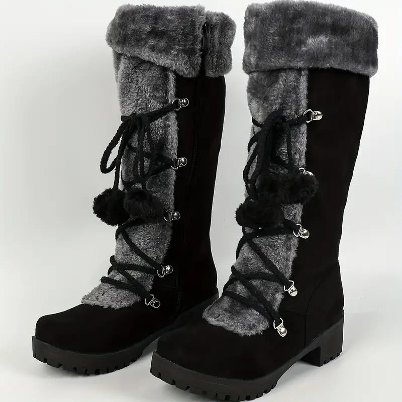 SNOWRIDGE™ WOMEN'S POM-POM MID CALF WINTER BOOTS
