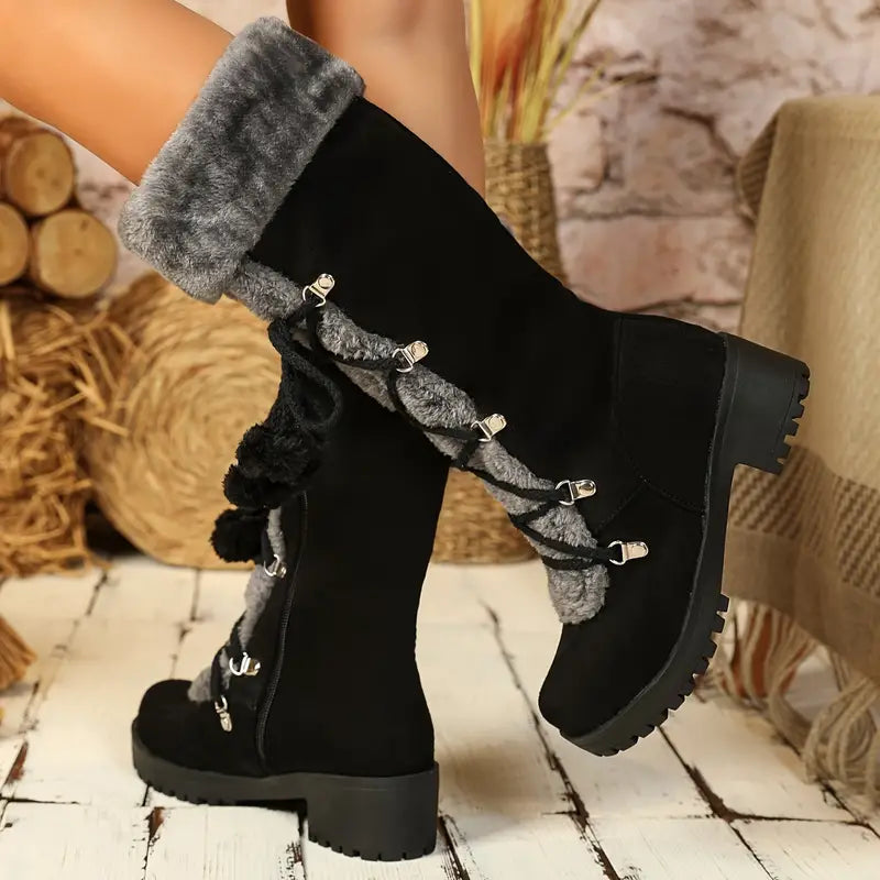 SNOWRIDGE™ WOMEN'S POM-POM MID CALF WINTER BOOTS