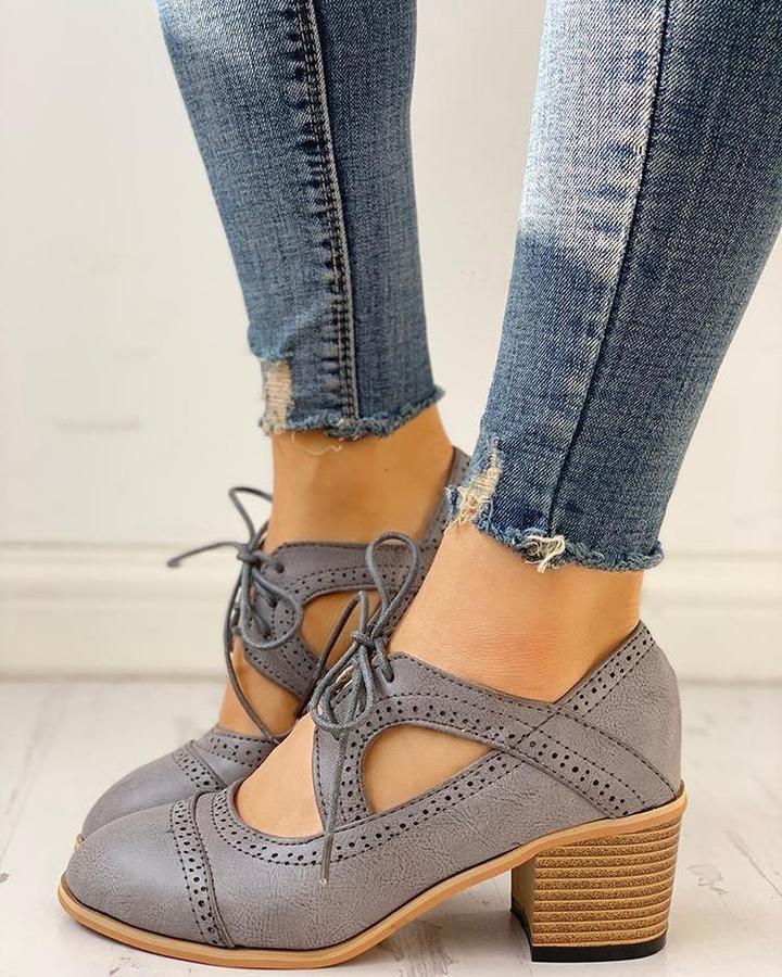 FLORA™ WOMEN'S CHUNKY HEELS SHOES FOR SPRING