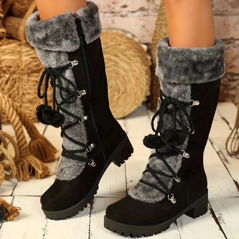 SNOWRIDGE™ WOMEN'S POM-POM MID CALF WINTER BOOTS