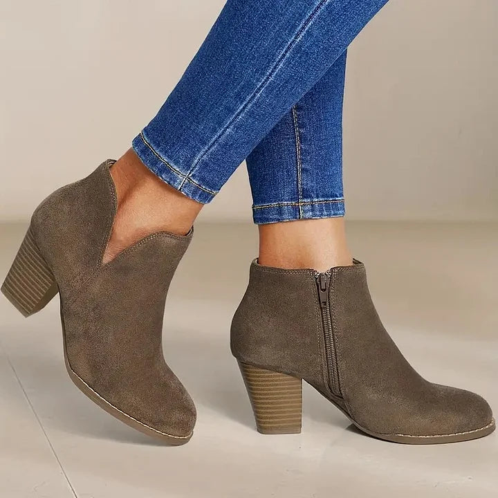 ALEXE™ WOMEN'S CHUNKY HEEL ANKLE BOOTS