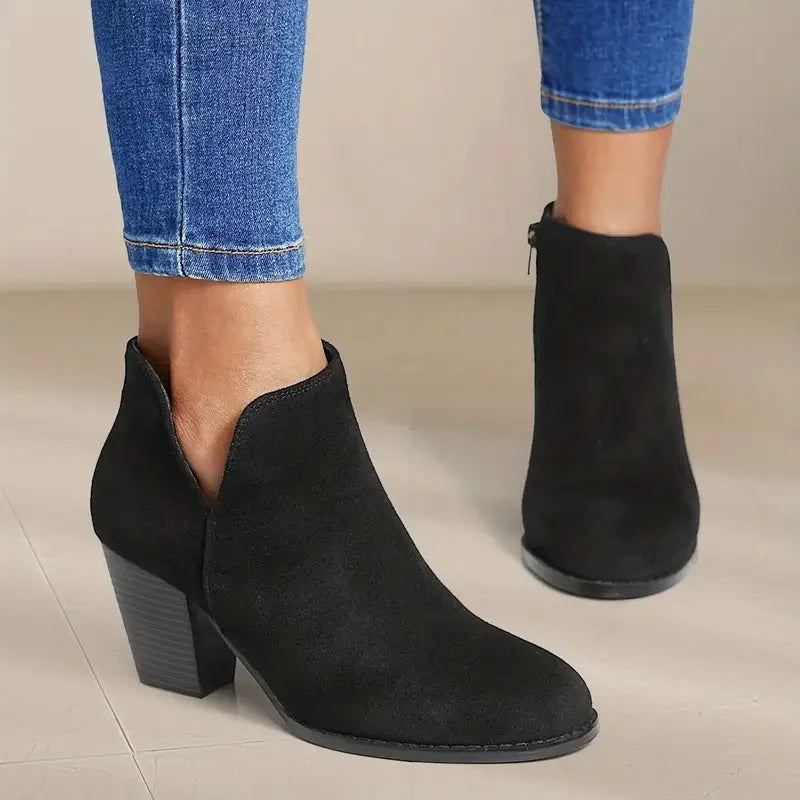 ALEXE™ WOMEN'S CHUNKY HEEL ANKLE BOOTS