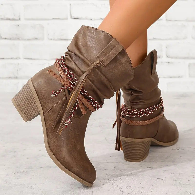 GRAND RIVER™ WINTER BOOTS – STYLISH BRAIDED BELT WITH PLAYFUL TASSEL