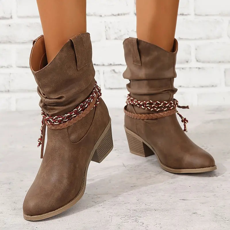 GRAND RIVER™ WINTER BOOTS – STYLISH BRAIDED BELT WITH PLAYFUL TASSEL