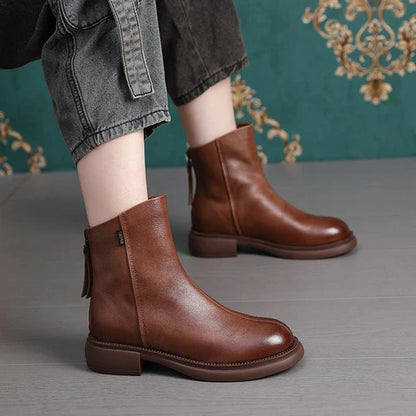 ALLISON™ SOFT PU LEATHER WATERPROOF ANKLE BOOTS