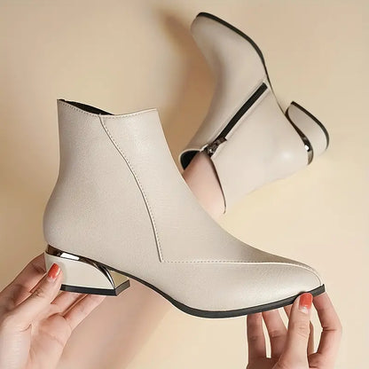 KIMBERLEY™ WOMEN'S CHUNKY LOW HEELED ANKLE BOOTS