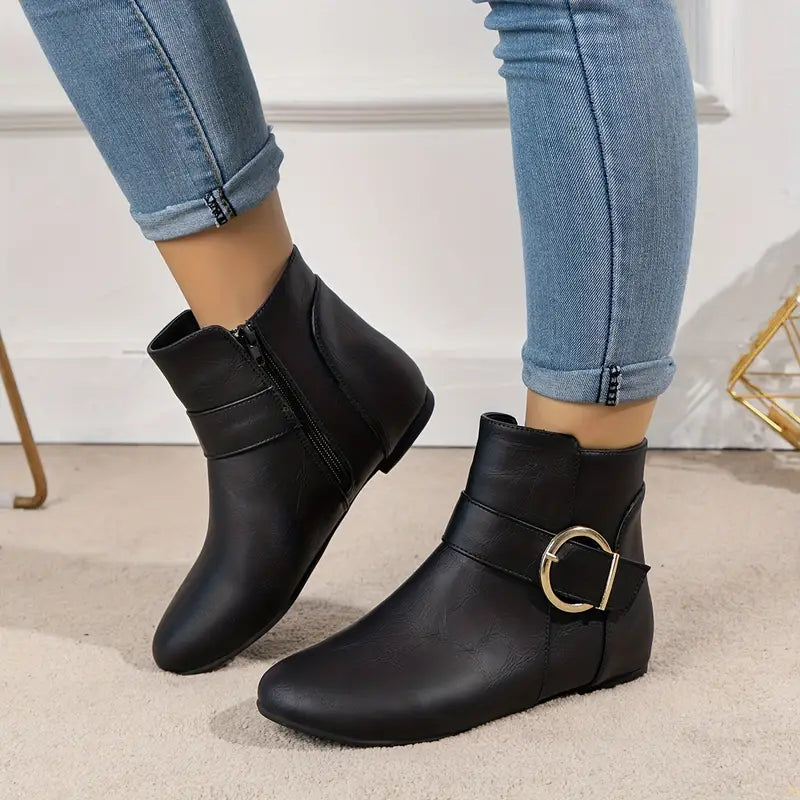 AVA™ CHELSEA ORTHOPEDIC BUCKLE WINTER ANKLE BOOTS
