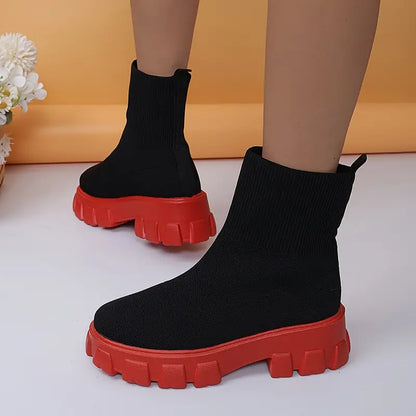 LETHBRIDGE™ WOMEN'S KNITTED COZY SLIP-ON WINTER BOOTS