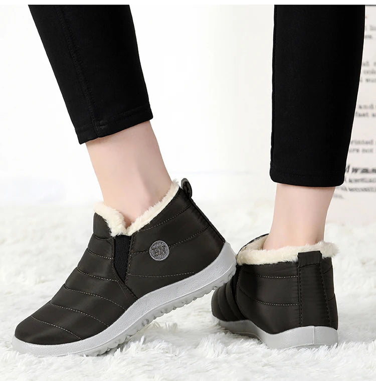 ARCTIC COZY WARM WATERPROOF FUR SLIP ON BOOTS BEST