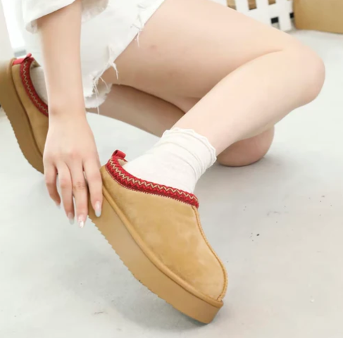 COZY SUEDE FLUFFY FUR ANKLE BOOTS