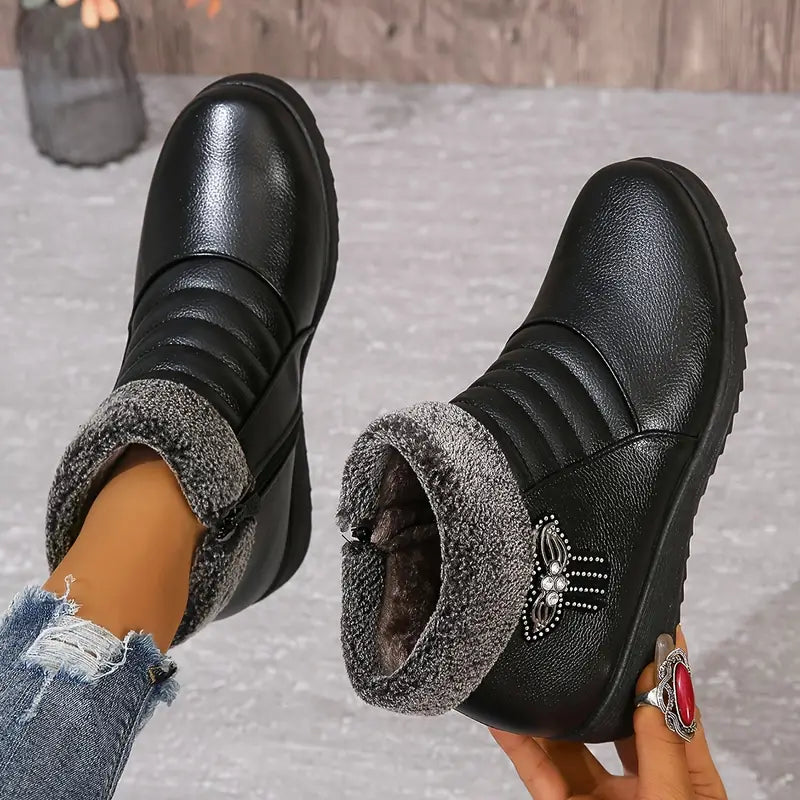 LEVIS™ RHINESTONE DECOR SHORT BOOTS - WATERPROOF UNISEX WINTER FOOTWEAR