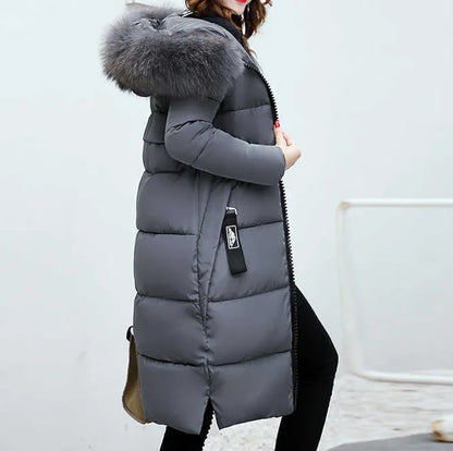 FREIA™ - LONG COAT WITH FUR COLLAR