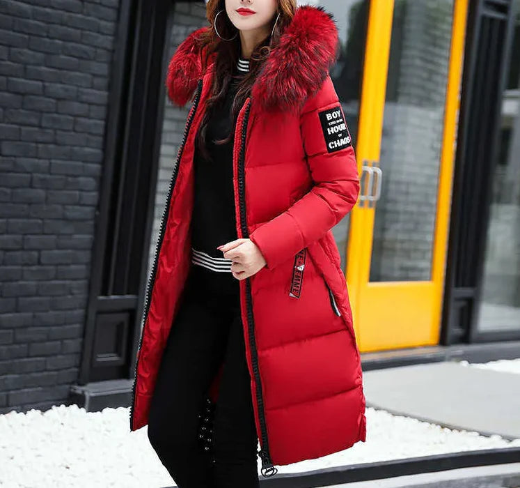 FREIA™ - LONG COAT WITH FUR COLLAR