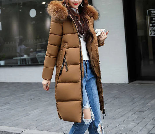 FREIA™ - LONG COAT WITH FUR COLLAR