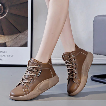 WOMEN'S PREMIUM HIGH TOP THICK SOLE BOOTS - 2023 CANADA BEST SELLER