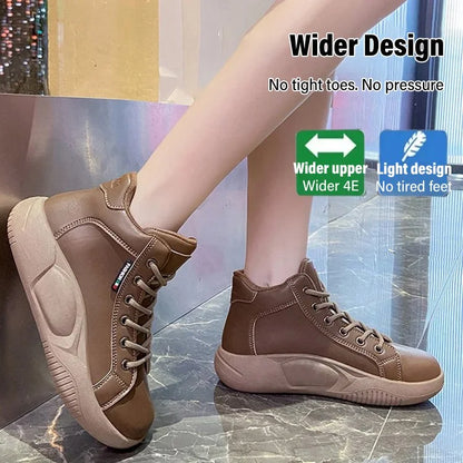 WOMEN'S PREMIUM HIGH TOP THICK SOLE BOOTS - 2023 CANADA BEST SELLER